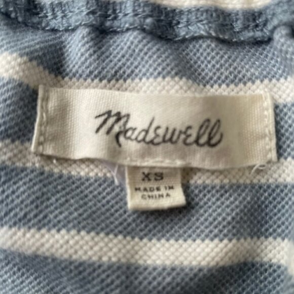 MADEWELL Melody Striped Off The Shoulder Top - Size XS - Picture 4 of 4